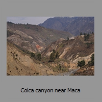 Colca canyon near Maca